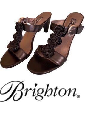 Brighton Black Rose Mules